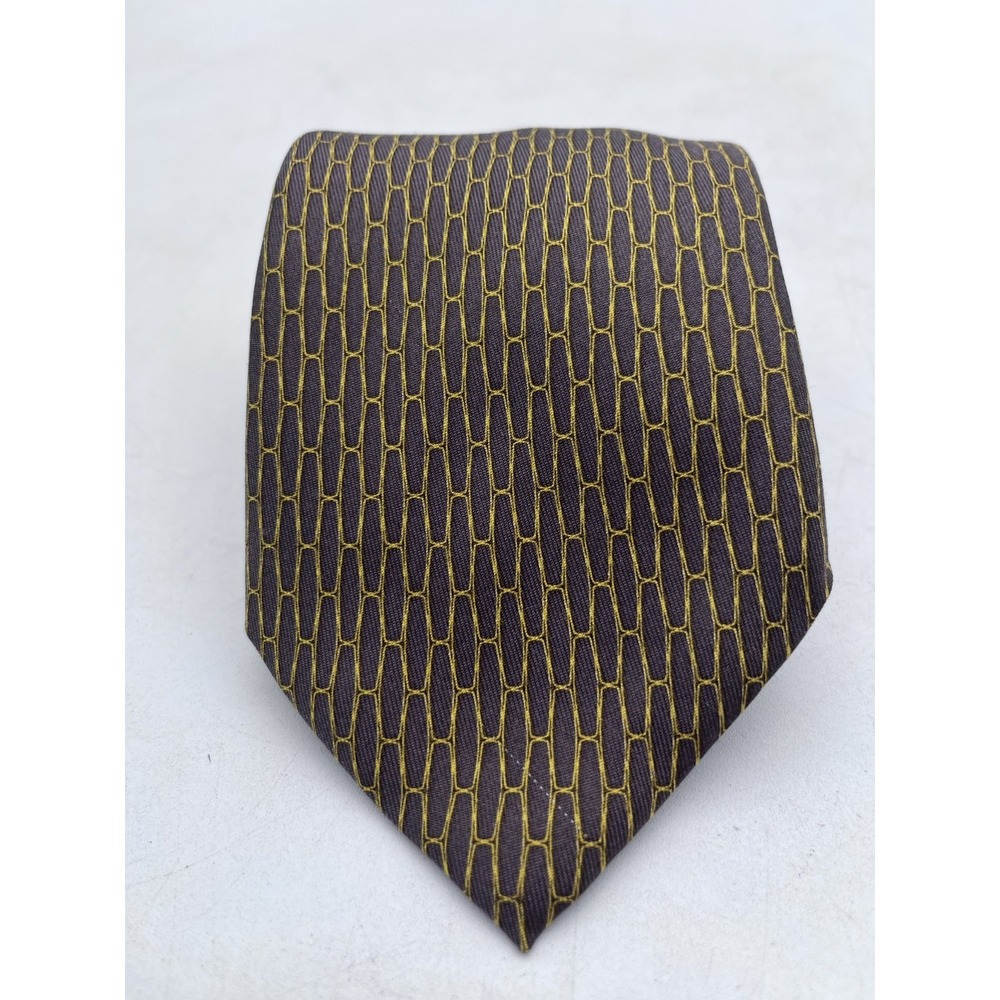 VINEYARD VINES COLLECTION LINCOLN BROWN Gold MEN'S Neck Tie W: 3 1/2" X58"